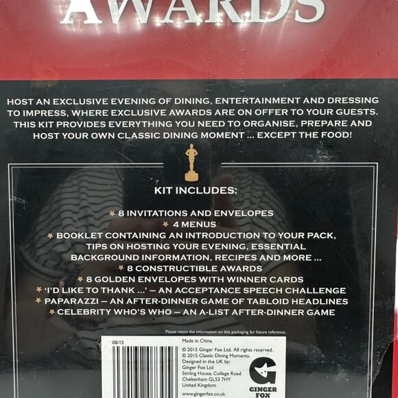 A Night At The Awards Party Kit Host An Award-Worthy Evening Menus Games More - Picture 8 of 9